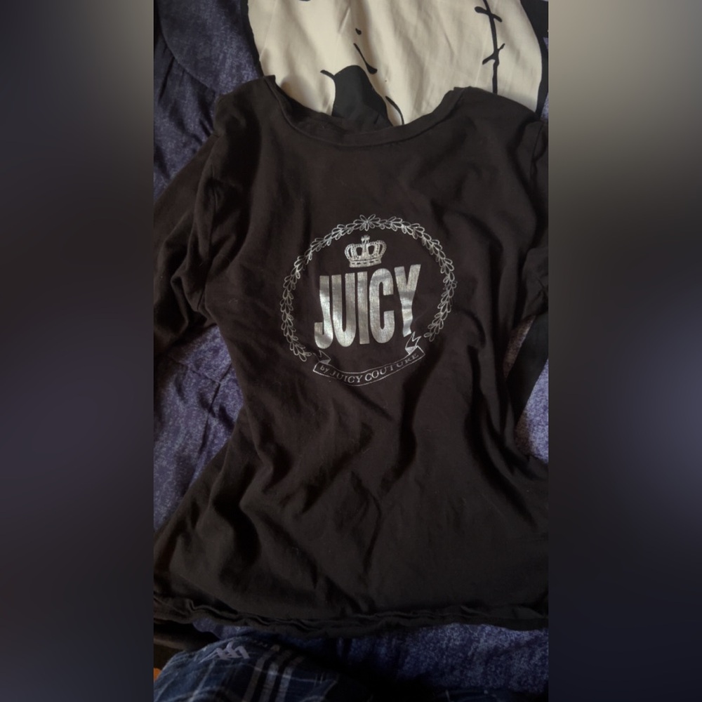 black juicy couture longsleeved crop top